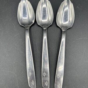 Superior Stainless USA Grapefruit Spoon Lot Atomic Star
